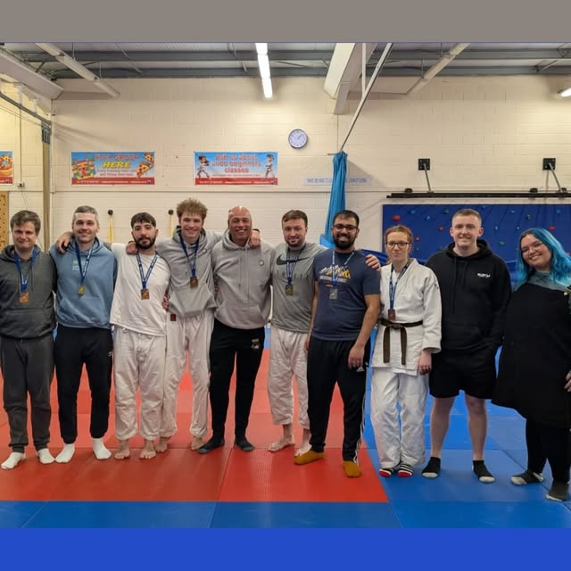 Club members with medals